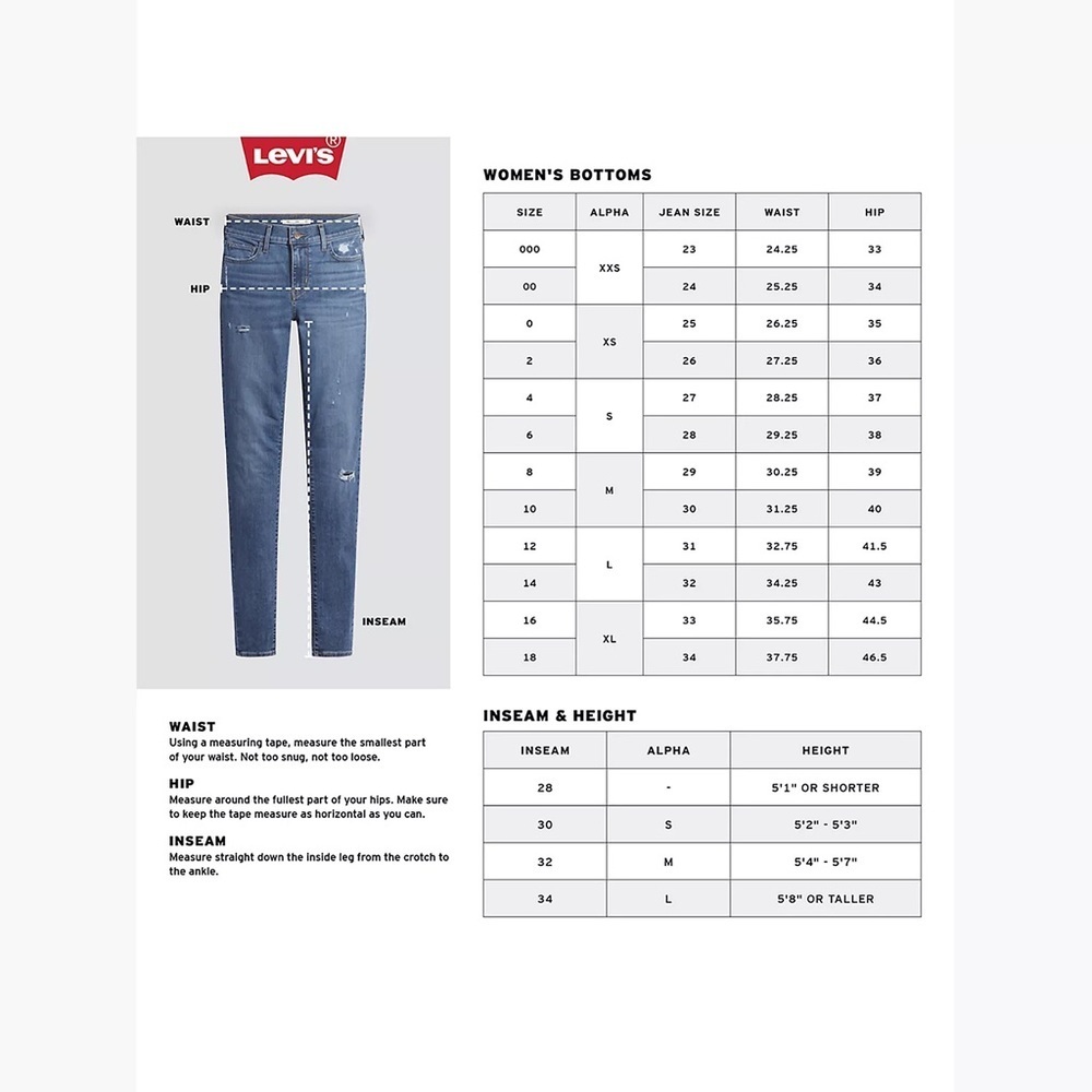 Levi's® Premium
RIBCAGE BELL WOMEN'S JEANS 25 X 32 - Picture 12 of 12